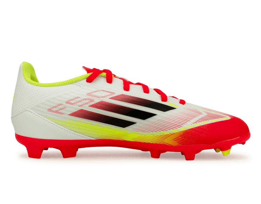 adidas Kids F50 League FG/MG White/Black/Yellow Side