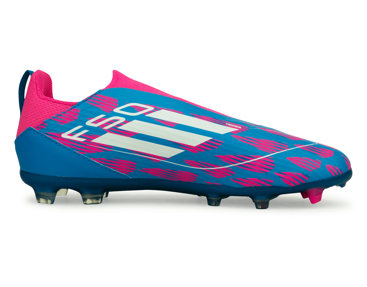 adidas Kids F50 League LL FG/MG Blue/White/Pink Side