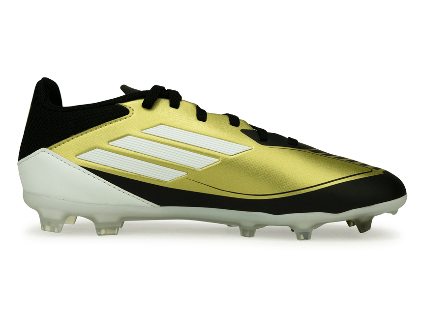 adidas Kids F50 League Messi FG/MG Gold/Black/White Side