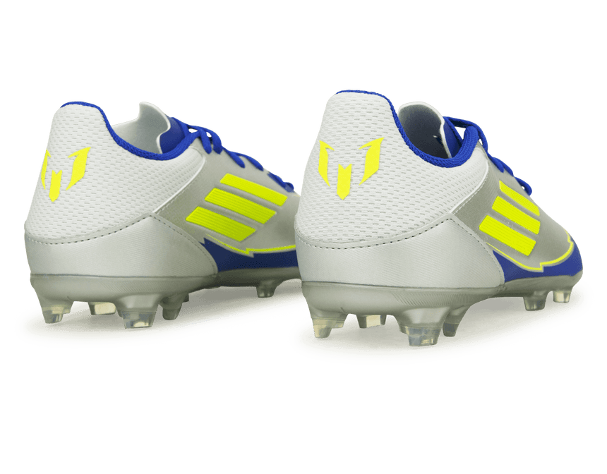 adidas Kids F50 League Messi FG/MG Silver/Volt/Blue Rear