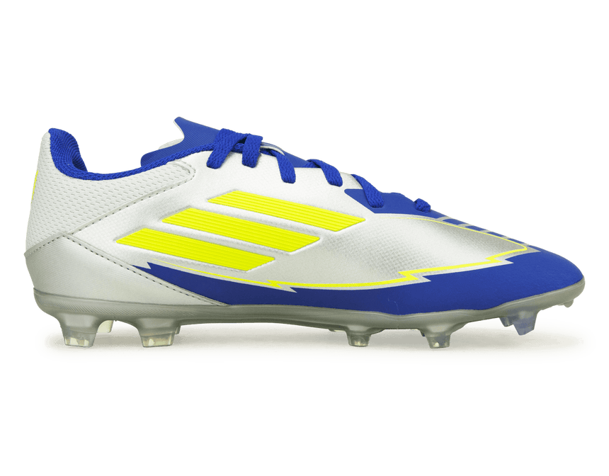 adidas Kids F50 League Messi FG/MG Silver/Volt/Blue Side