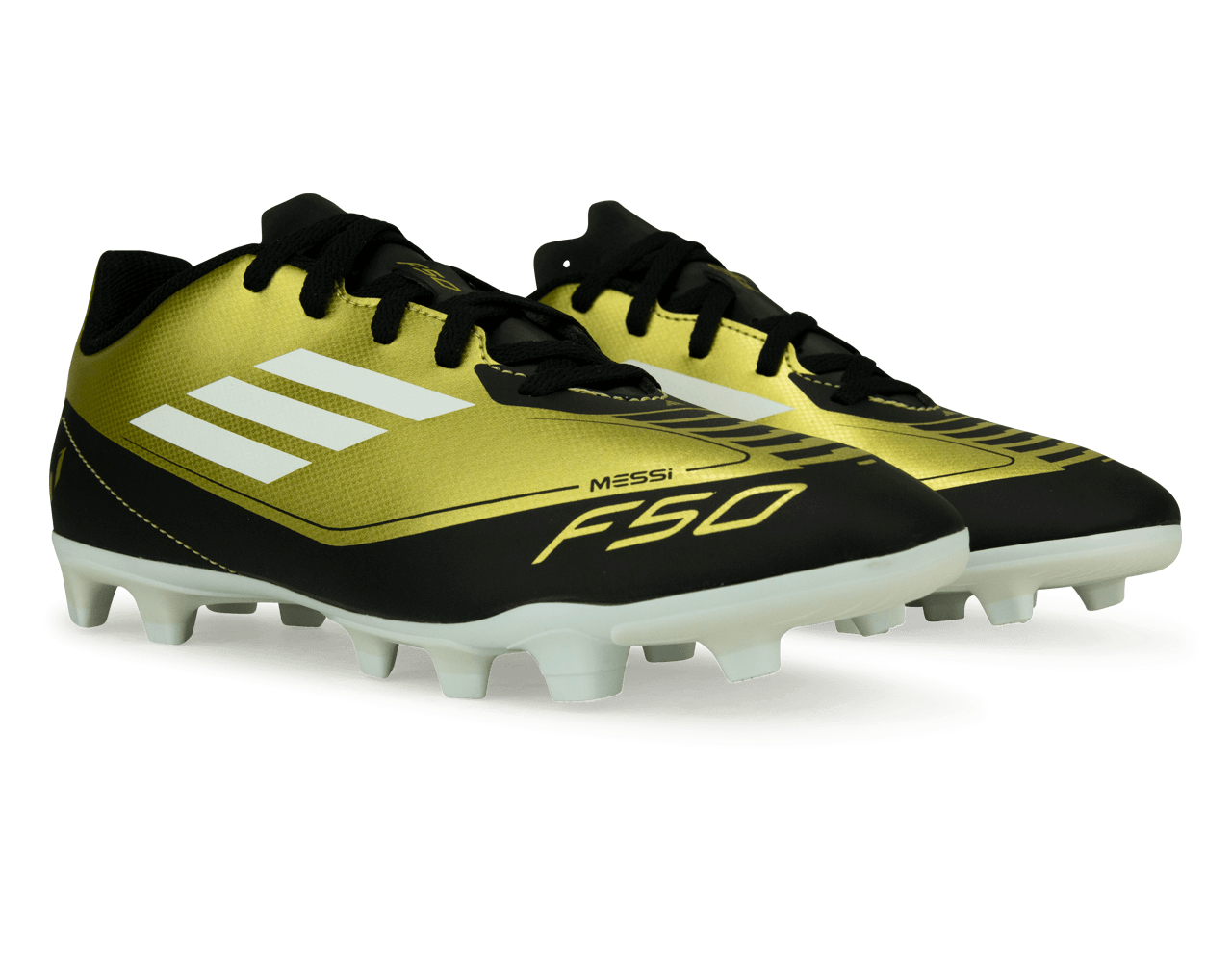 adidas Kids F50 Messi Club FxG Gold/White/Black Together