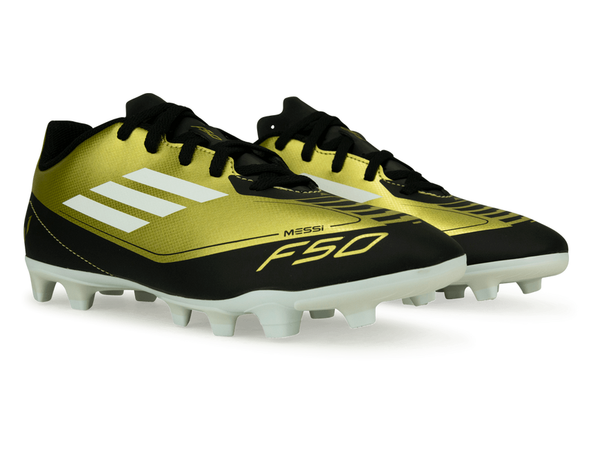 adidas Kids F50 Messi Club FxG Gold/White/Black Together
