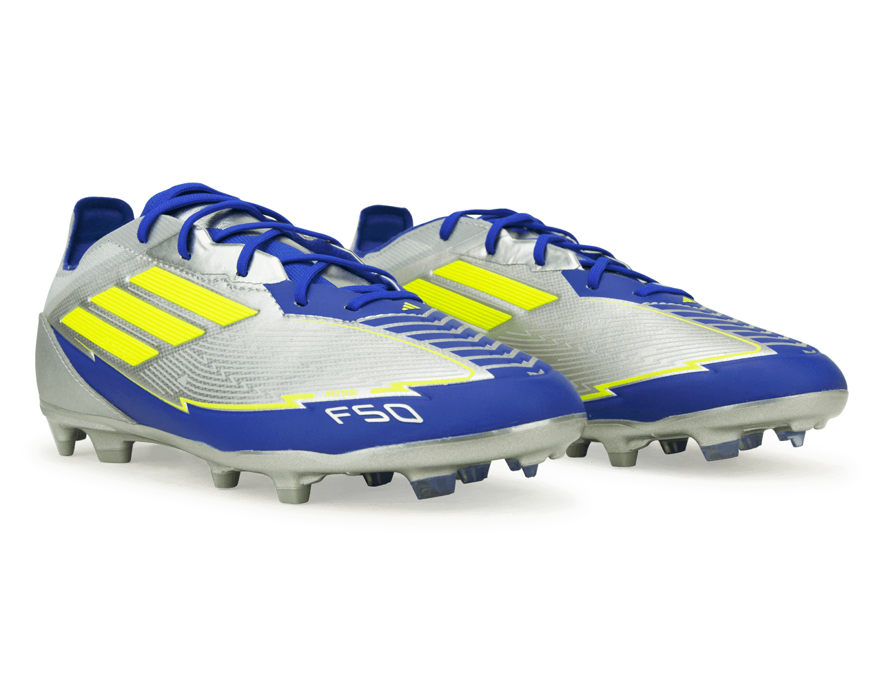 adidas Youth Messi F50 Elite FG Silver/Volt/Blue – Azteca Soccer