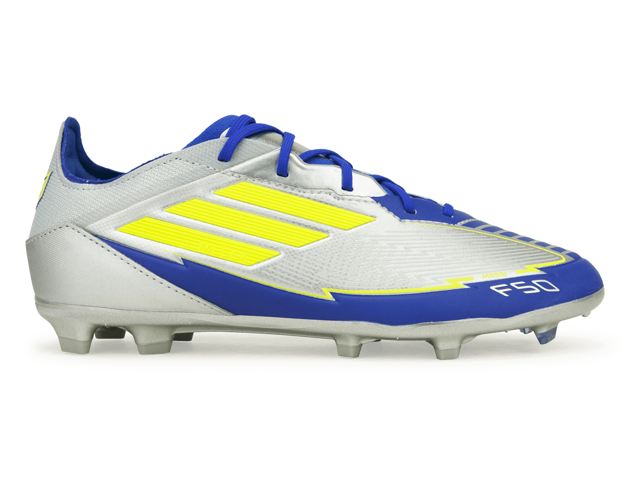 adidas Kids F50 Elite Messi FG Silver/Volt/Blue – Azteca Soccer adidas Kids F50 Elite Messi FG Silver/Volt/Blue – Azteca Soccer