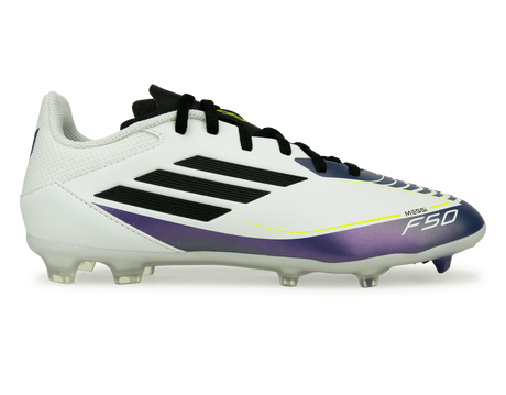 adidas Kids F50 Messi League FG/MG White/Black/Purple