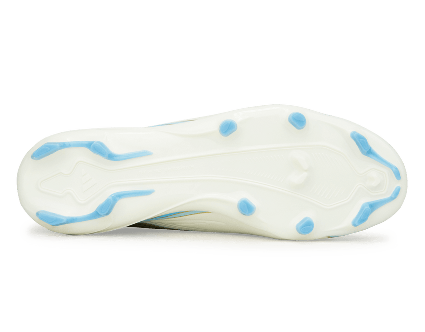 adidas Kids F50 Messi League Laceless FG Ivory/Sea Blue/Ice Blue Sole