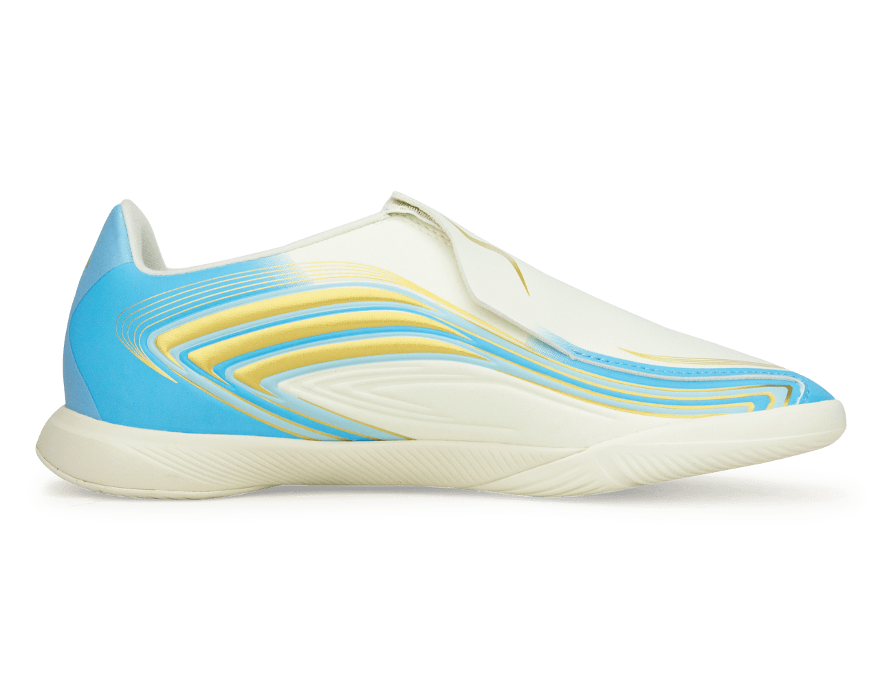 adidas Kids F50 Messi League Laceless IN Ivory/Sea Blue/Ice Blue
