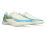 adidas Kids F50 Messi League Laceless IN Ivory/Sea Blue/Ice Blue Together