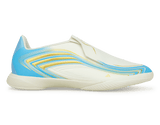 adidas Kids F50 Messi League Laceless IN Ivory/Sea Blue/Ice Blue 