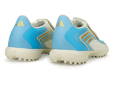 adidas Kids F50 Messi League Laceless TF Ivory/Sea Blue/Ice Blue Rear