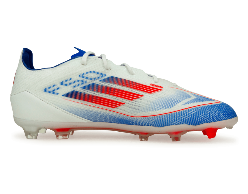 adidas Kids F50 Pro FG White/Lucid Blue Side