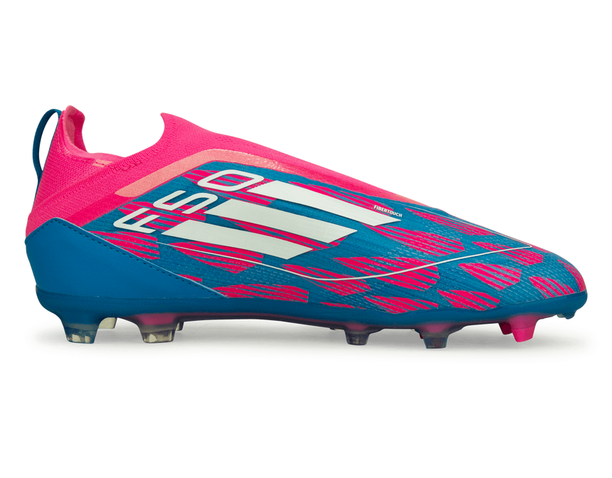 adidas Kids F50 Pro LL FG Blue/White/Pink Side