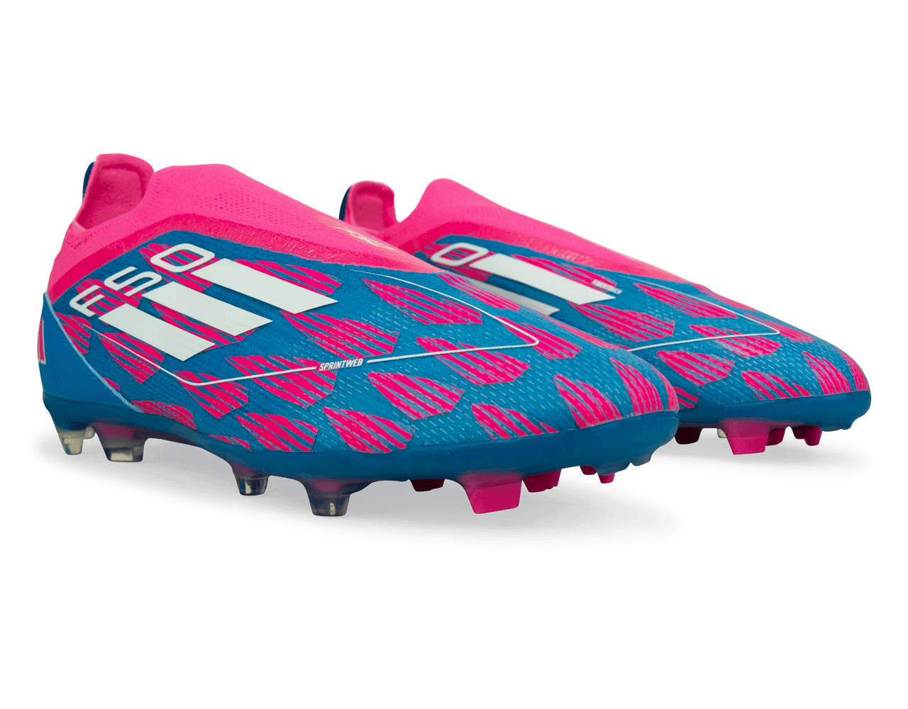 adidas Youth F50 Pro Laceless FG Blue/White/Pink – Azteca Soccer