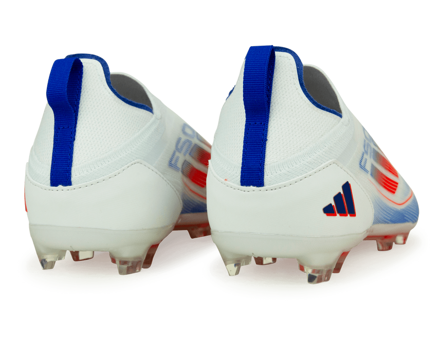 adidas Kids F50 Pro LL FG White/Lucid Blue Rear