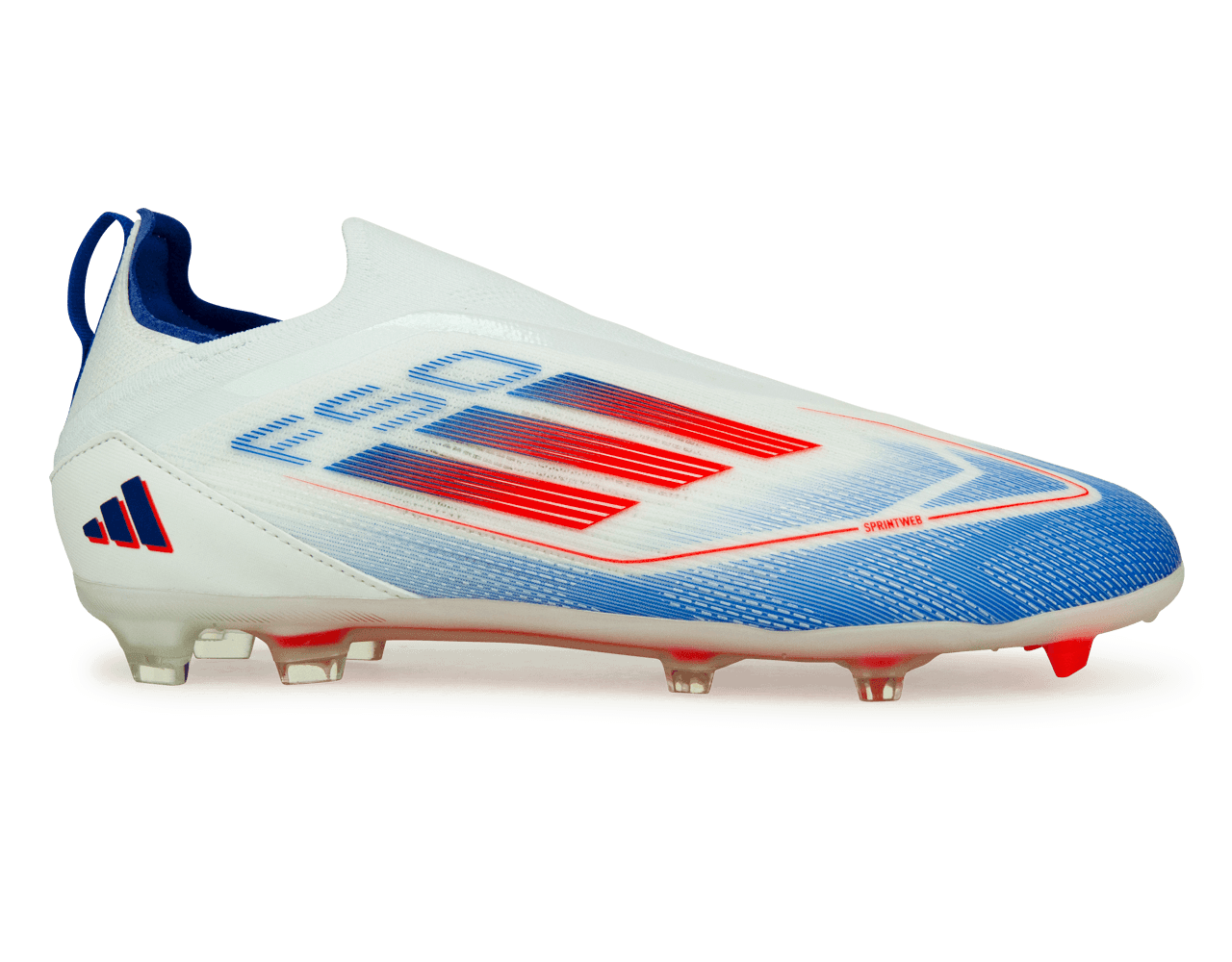 adidas Kids F50 Pro Laceless FG White/Lucid Blue – Azteca Soccer