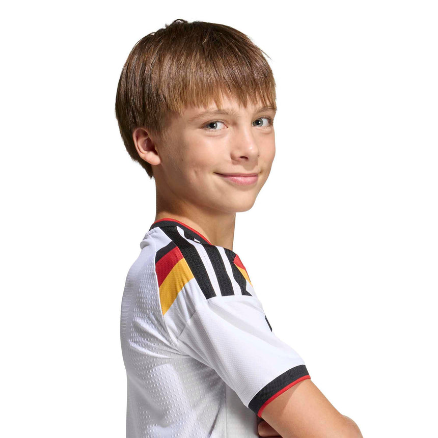 adidas Kids Germany World Cup 2026 Home Jersey White Model Side