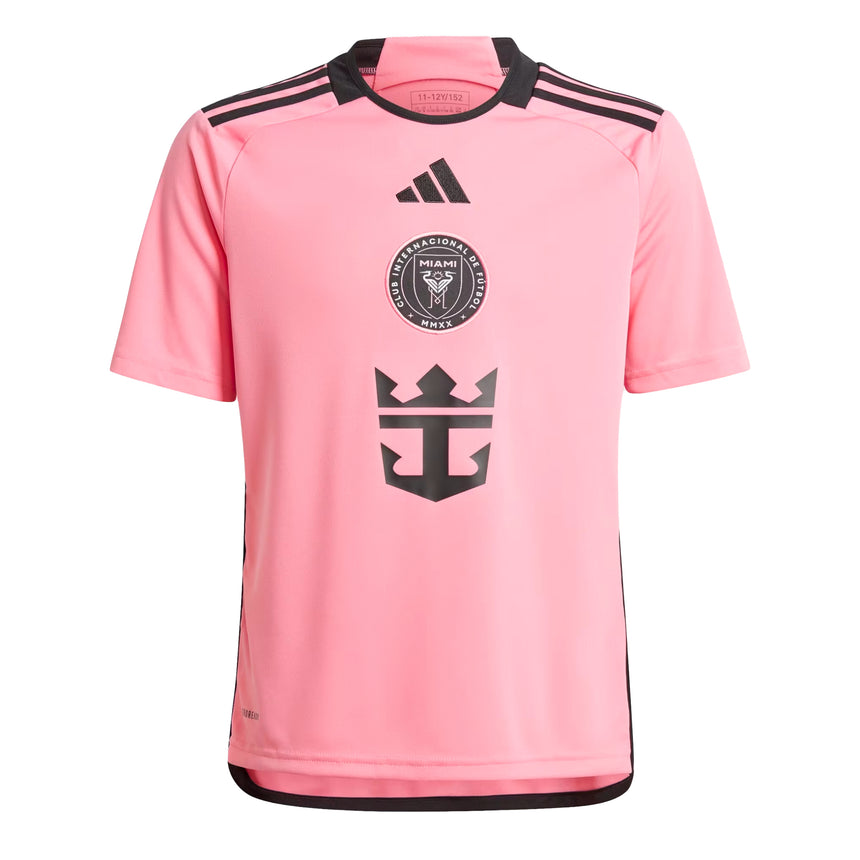 adidas Kids Inter Miami 2024/25 Home Jersey w/ Messi #10 Printing Front