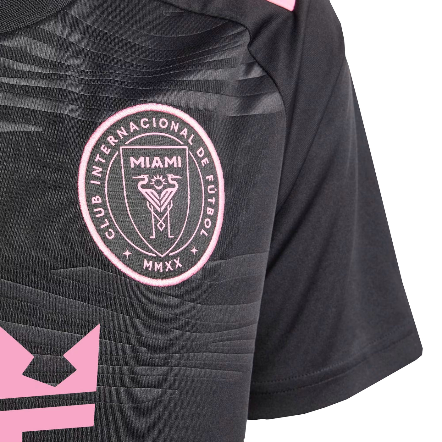 adidas Kids Inter Miami CF 2024/25 Away Jersey Black/Pink Logo