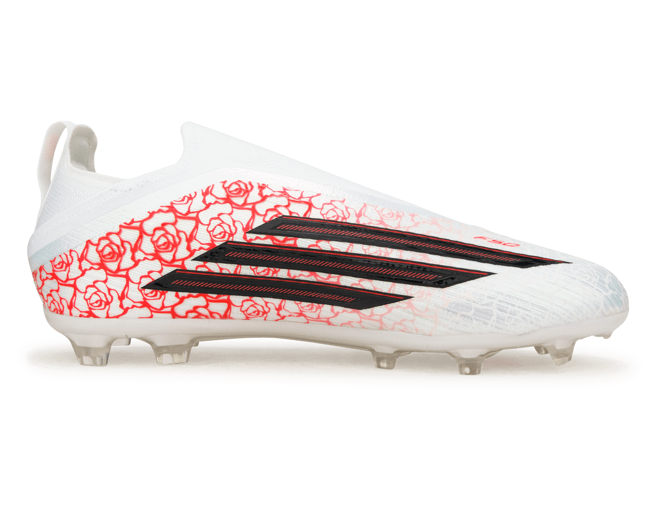 adidas Youth F50 Elite 'Lamine Yamal' Laceless FG White/Black/Red adidas Youth F50 Elite 'Lamine Yamal' Laceless FG White/Black/Red