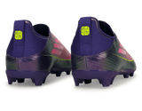 adidas Kids Lamine Yamal F50 League Laceless FG/MG Purple/Lemon Rear