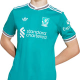 adidas Kids Liverpool 2025/26 Third Jersey Green/White Crest