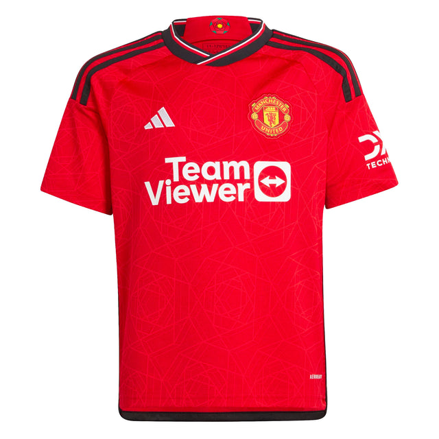 adidas Kids Manchester United 2023/24 Home Jersey College Red/Black Front