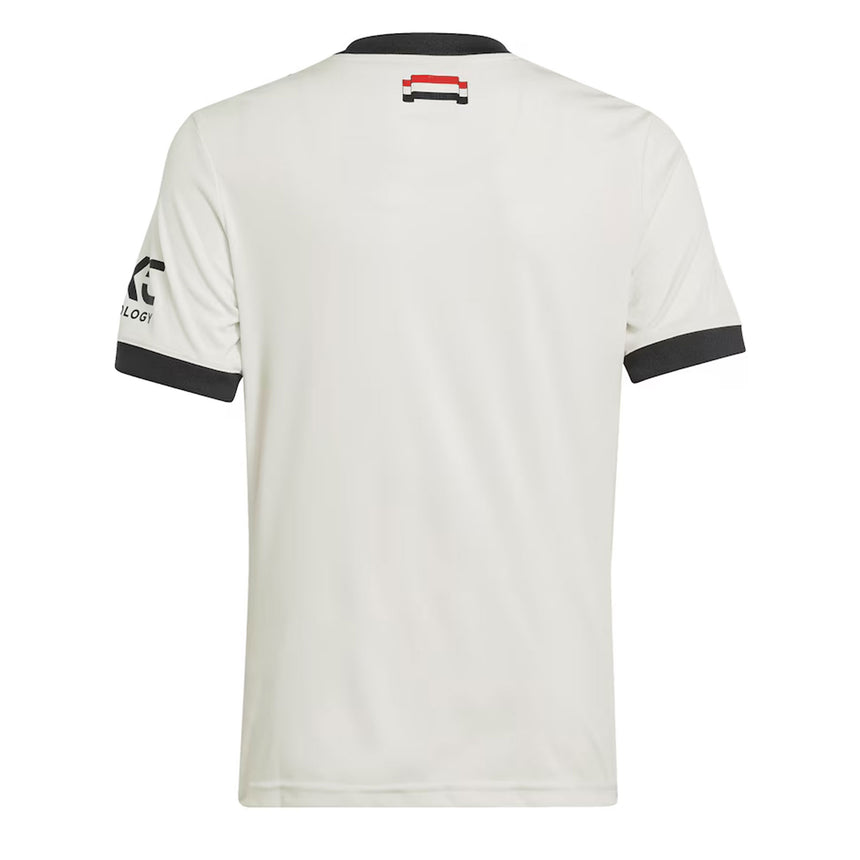 adidas Kids Manchester United 2024/25 Third Jersey Off White/Black Back