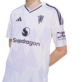 adidas Kids Manchester United 2025/26 Away Jersey White Crest