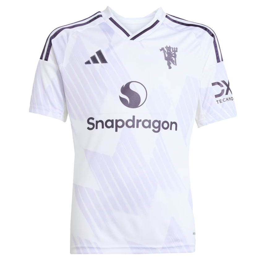 adidas Kids Manchester United 2025/26 Away Jersey White Front