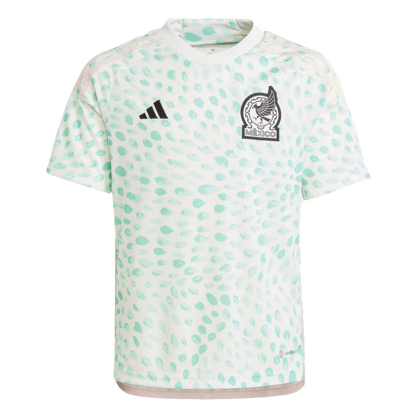 adidas Kids Mexico 2023/24 Away Jersey White/Green Front