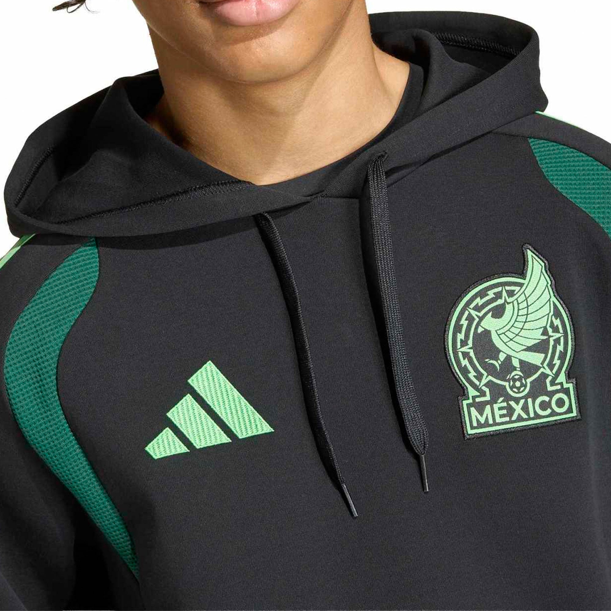 adidas トレーニングベスト ADMT12637 黒/緑 adidas Mexico Youth Tiro Hoodie World Cup 2026 – Azteca Soccer