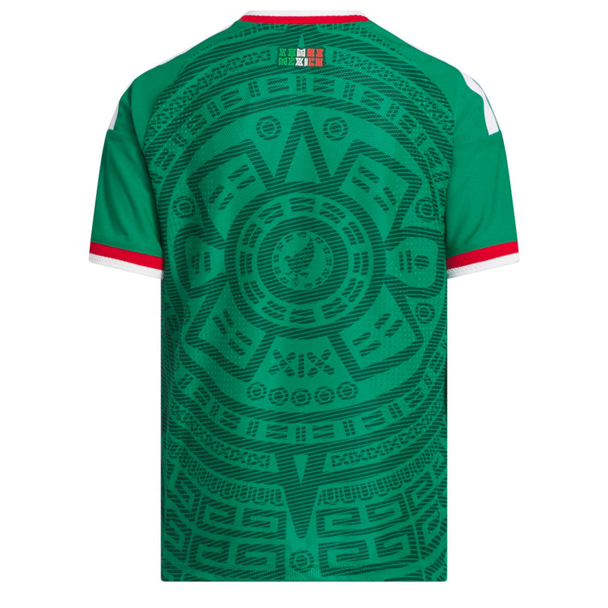 adidas Kids Mexico World Cup 2026 Authentic Home Jersey Green Back