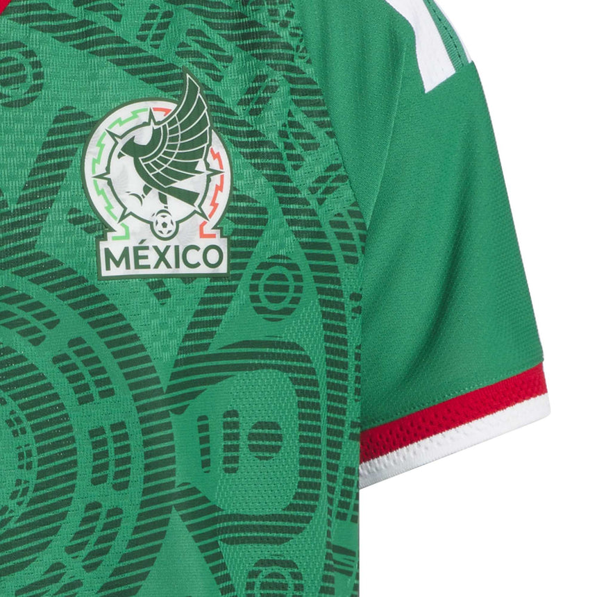 adidas Kids Mexico World Cup 2026 Authentic Home Jersey Green Crest
