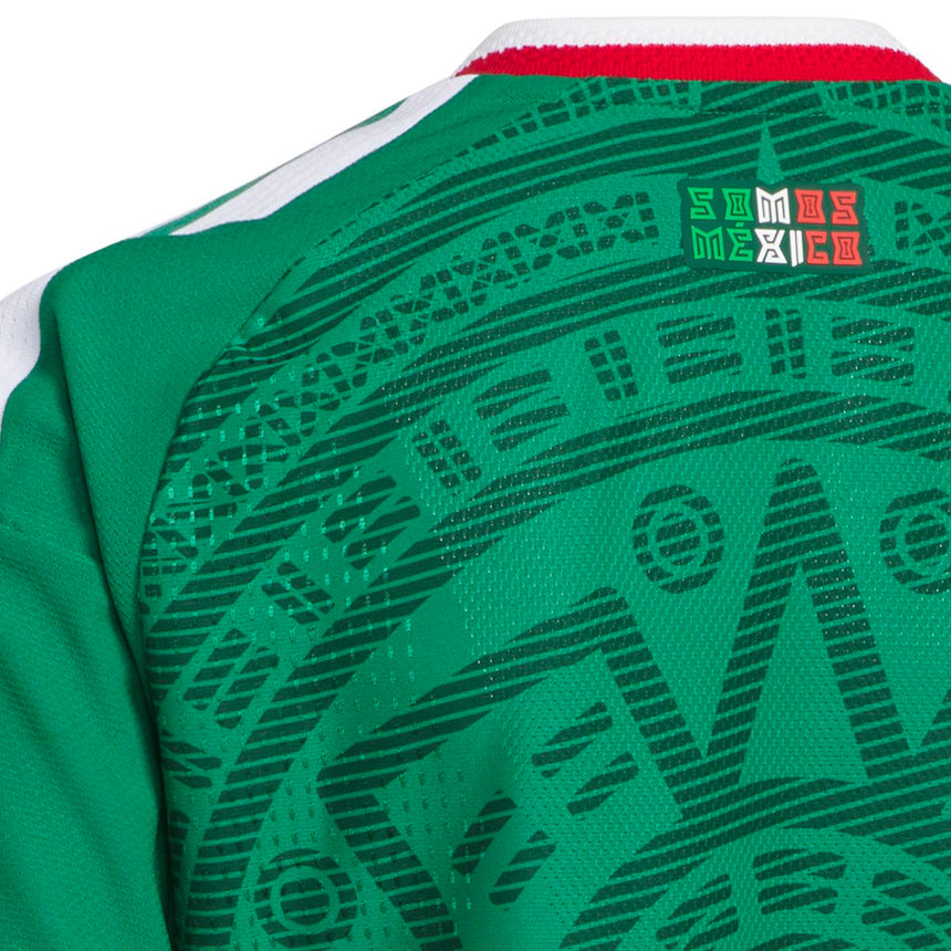 adidas Kids Mexico World Cup 2026 Authentic Home Jersey Green Neck