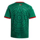 adidas Kids Mexico World Cup 2026 Home Jersey Green Back