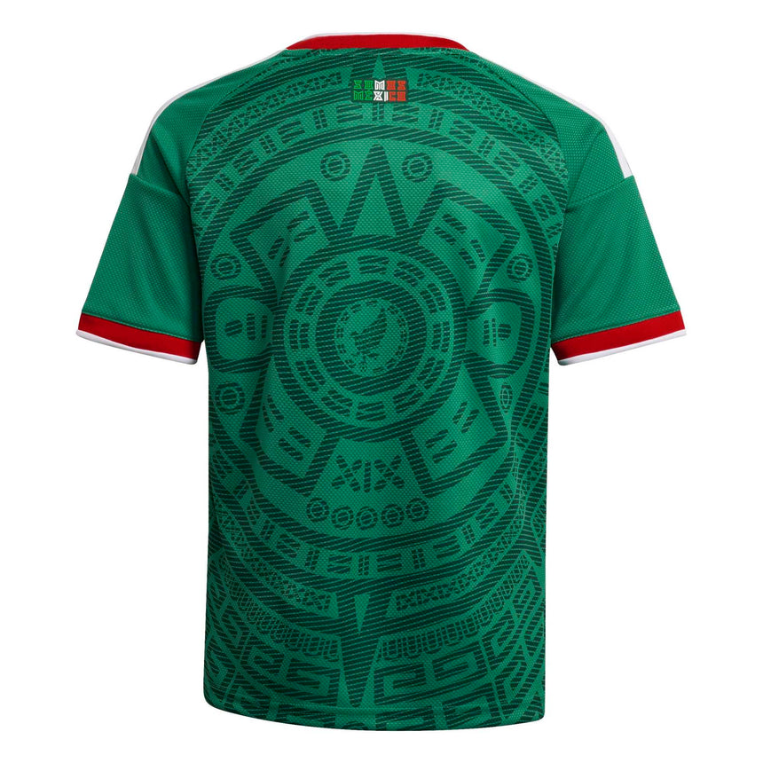 adidas Kids Mexico World Cup 2026 Home Jersey Green Back