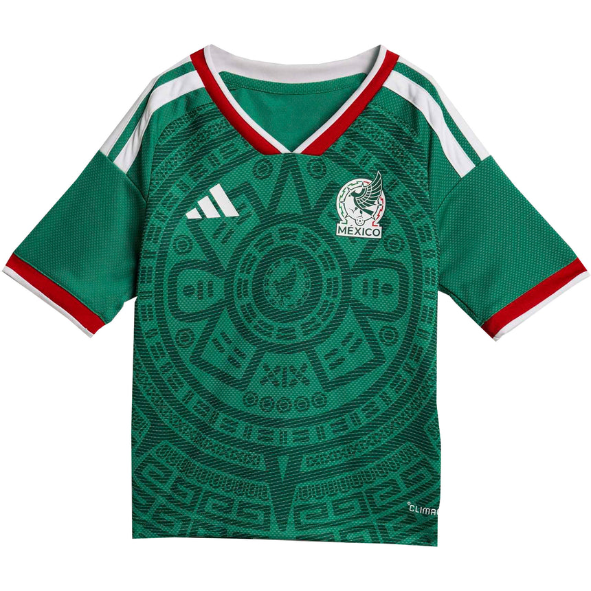 adidas Kids Mexico World Cup 2026 Home Minikit Green Front