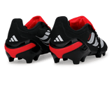 adidas Kids Predator Elite Foldover Tongue FG Black/White/Red Rear