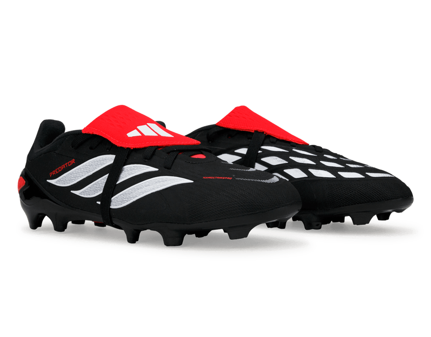 adidas Kids Predator Elite Foldover Tongue FG Black/White/Red Together