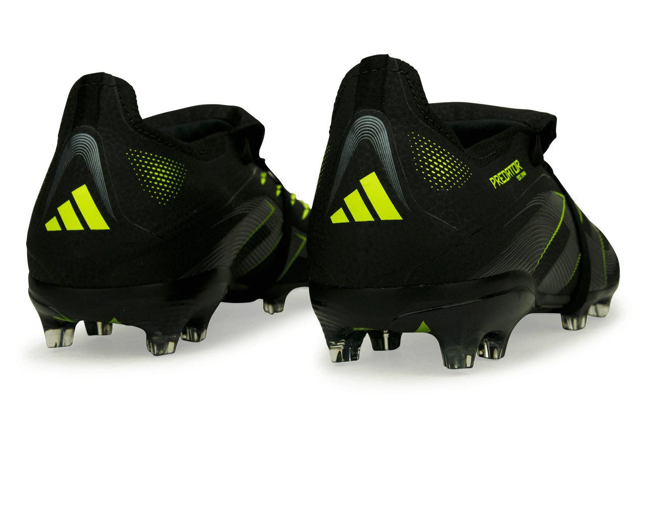 adidas Predator サッカーシューズ 黒/黄緑 adidas Youth Predator Elite Foldover Tongue FG Black/Green