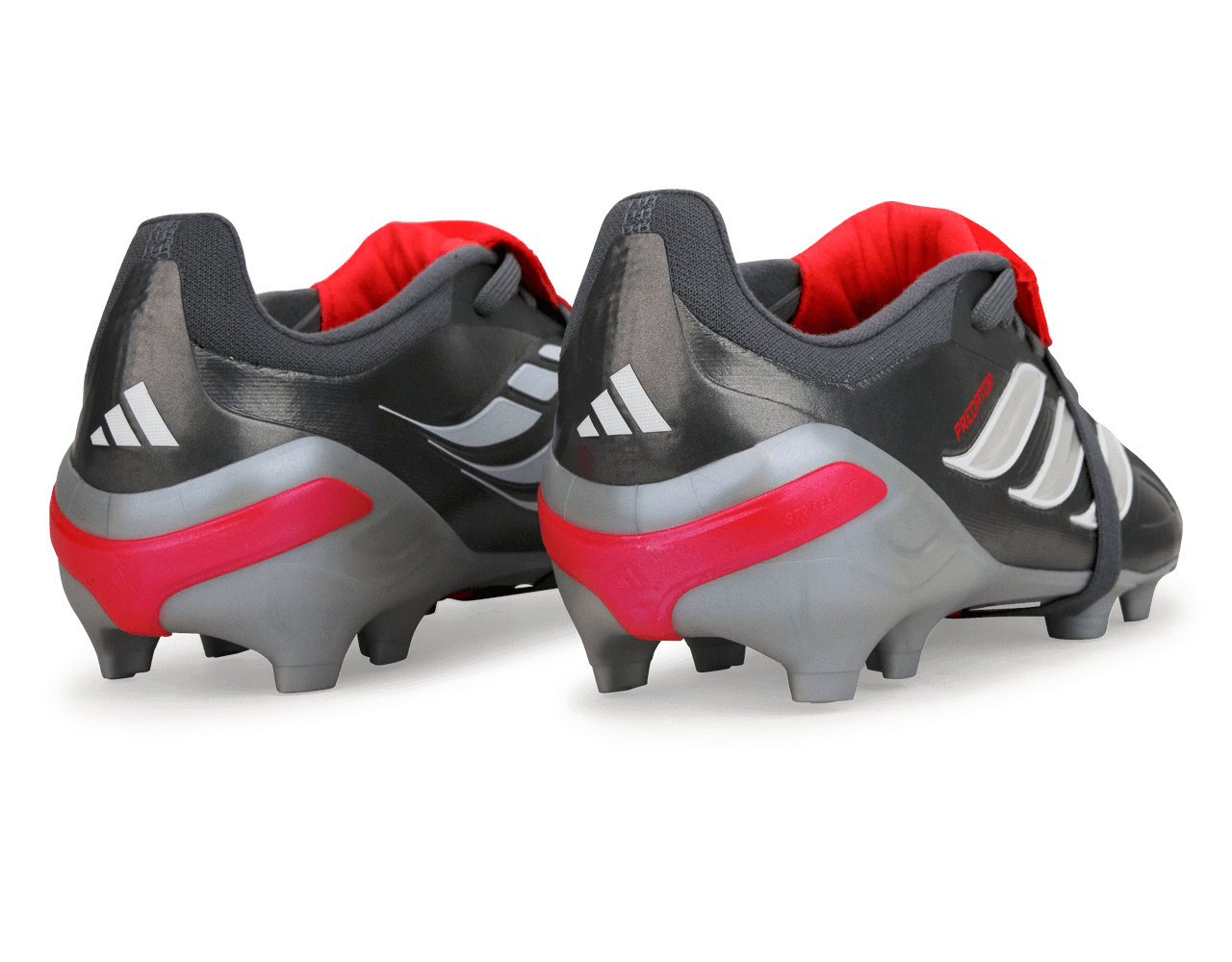adidas Kids Predator Elite Foldover Tongue FG Iron Metallic/Red Together Back