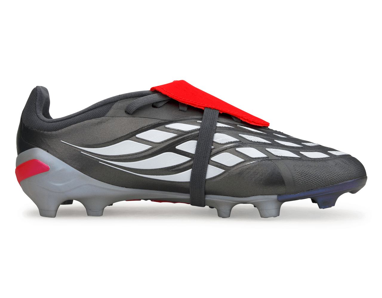 adidas Kids Predator Elite Foldover Tongue FG Iron Metallic/Red Side