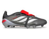 adidas Kids Predator Elite Foldover Tongue FG Iron Metallic/Red