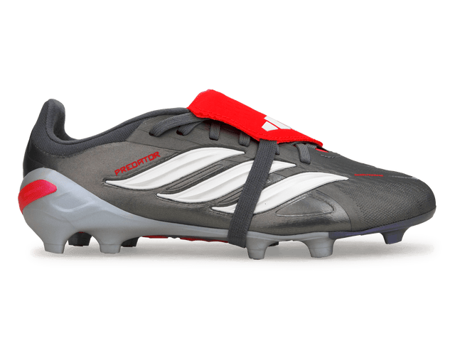adidas Kids Predator Elite Foldover Tongue FG Iron Metallic/Red