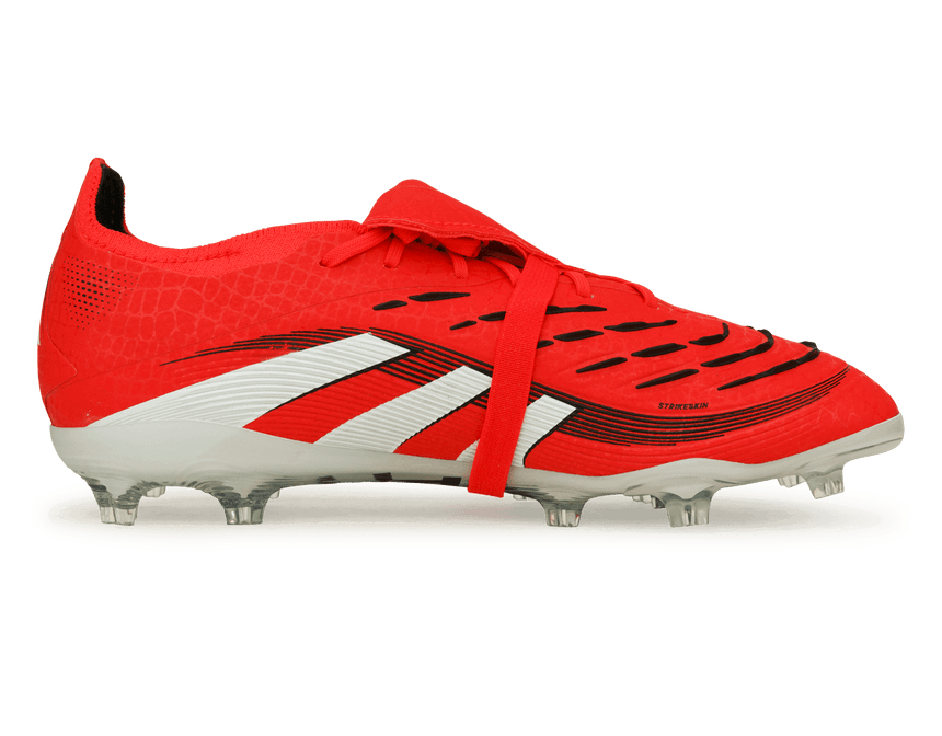adidas Kids Predator Elite Foldover Tongue FG White/Red/Black Side