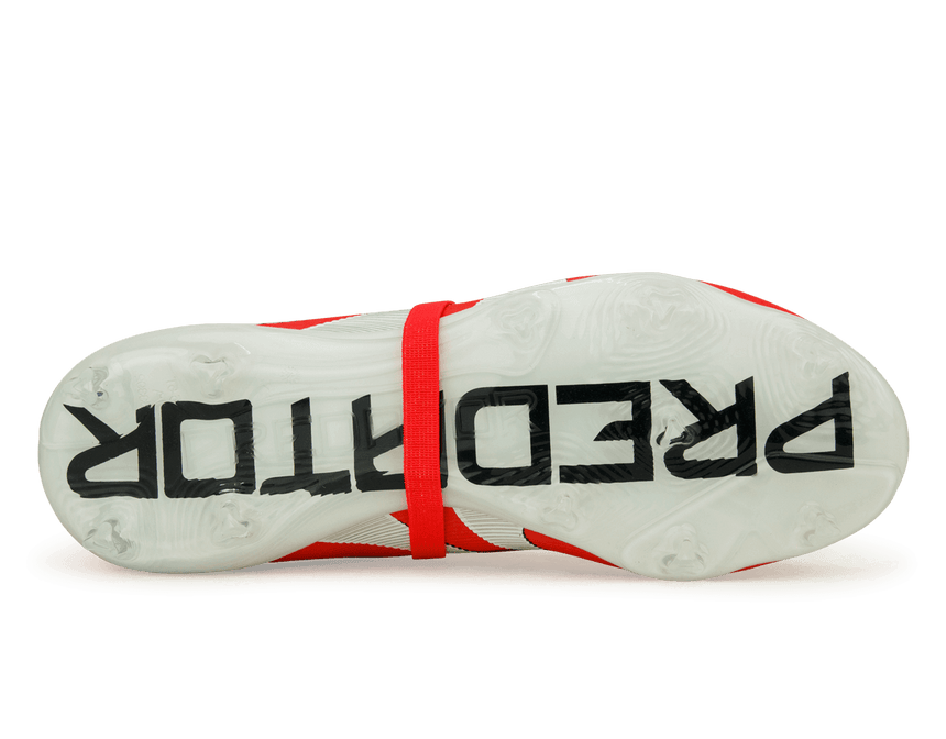 adidas Kids Predator Elite Foldover Tongue FG White/Red/Black Sole