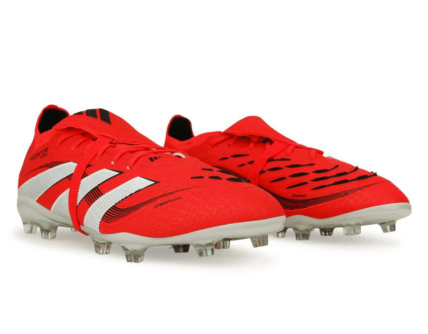 adidas Kids Predator Elite Foldover Tongue FG White/Red/Black Together