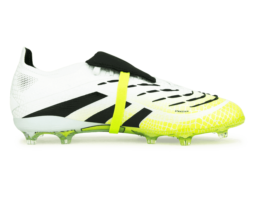 adidas Kids Predator Elite Foldover Tongue FG White/Black/Green Side