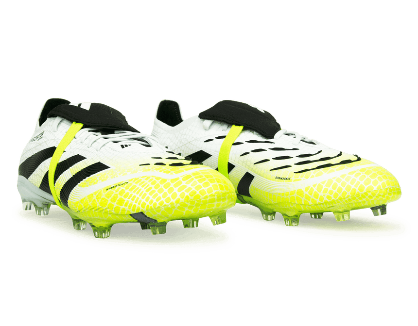 adidas Kids Predator Elite Foldover Tongue FG White/Black/Green Together